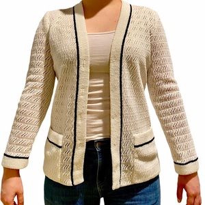 Vintage Beige white cardigan